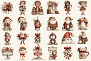 Whimsical Christmas Clipart, an Illustration by DreamCafeArt (Thumbnail 3 of 7)