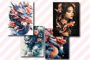 Japanese Tattoo Coloring Book, an Object Illustration by Design Home (Thumbnail 2 of 5)