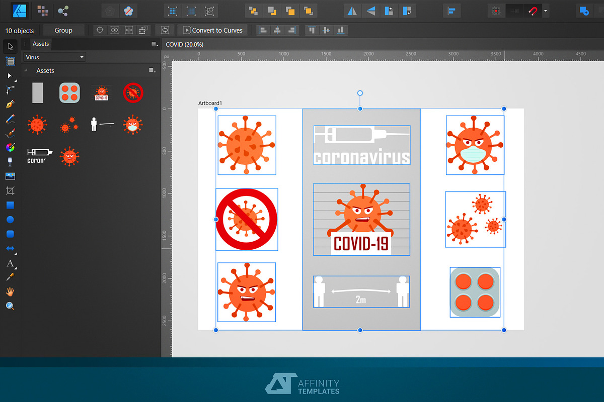 Affinity Designer Assets Bundle 3, a Decorative Illustration by Affinity Templates (Photo 7 of 13)