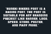 Runeki Bikers - Racing Car Font, a Sans Serif Font by Iqsiart Studio (Thumbnail 6 of 8)