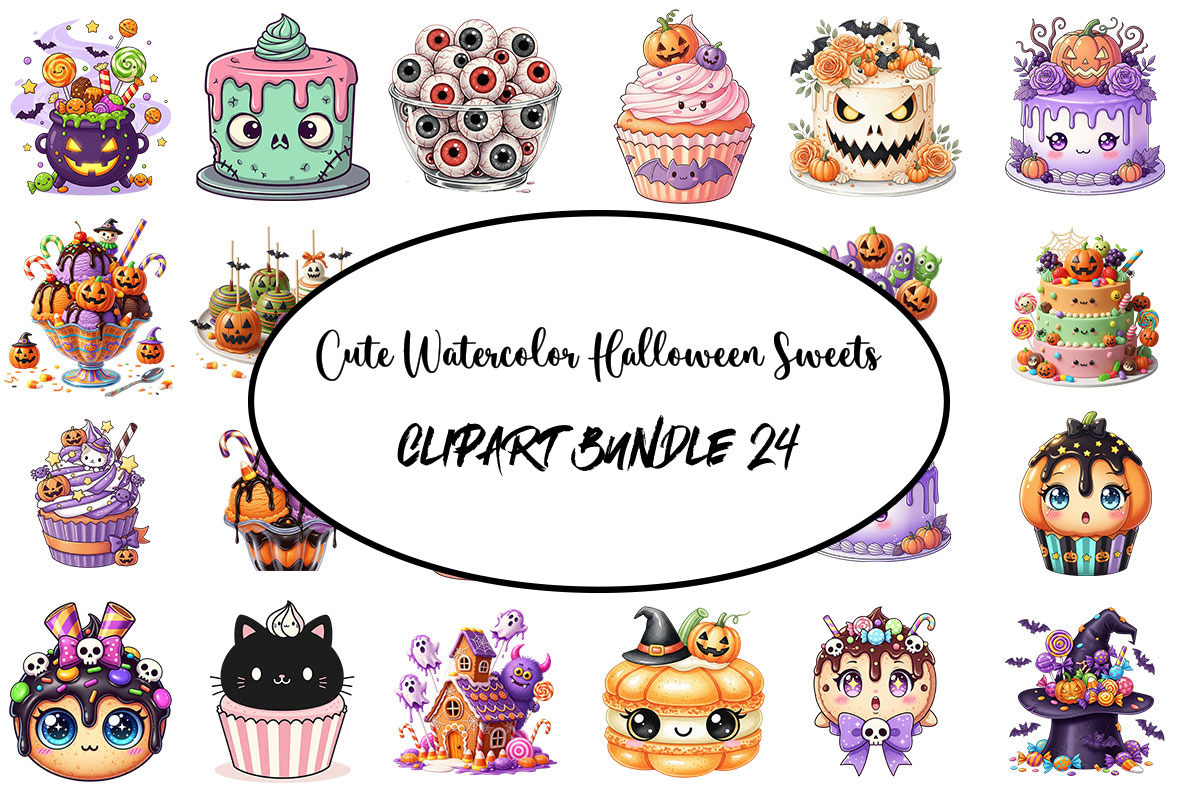 Cute  Halloween Sweets Clipart, an Object Graphic by Pixxel_Studio (Photo 4 of 6)
