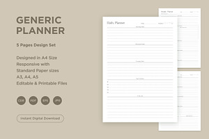 Generic Planning Pages Set V-03