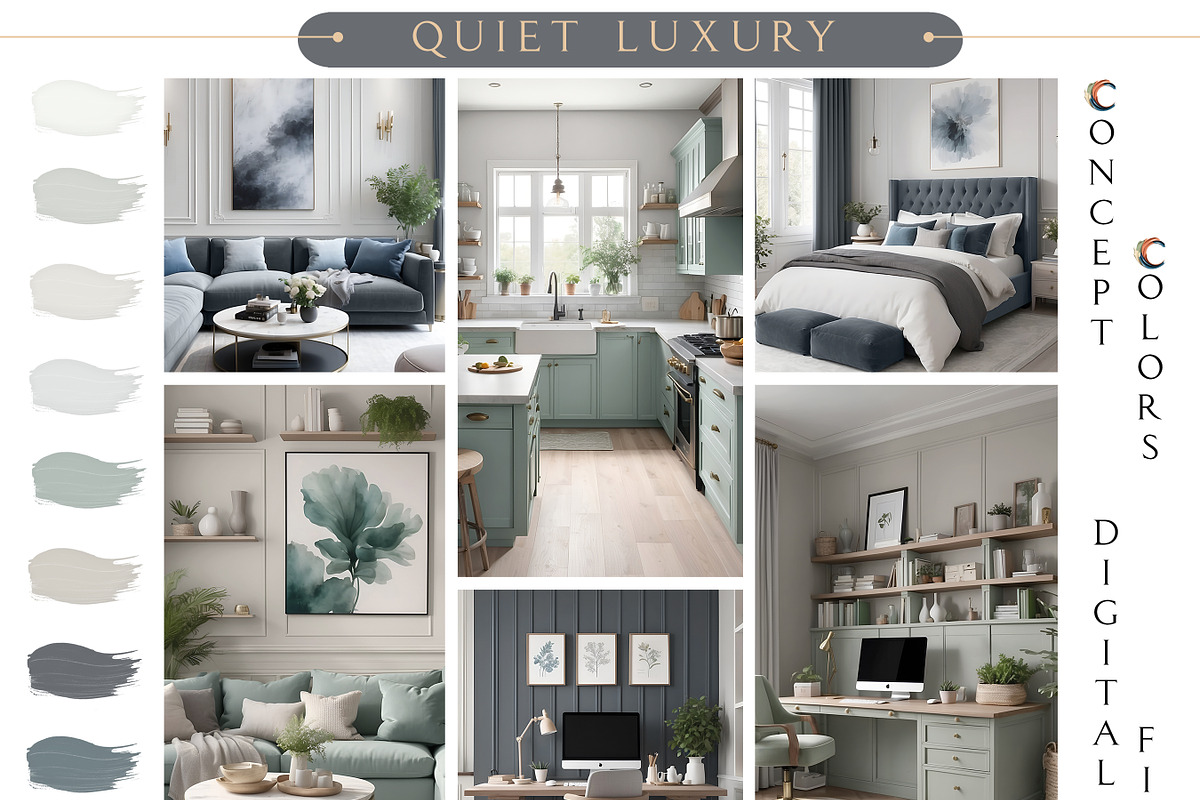 Sw Quiet Luxury Home Paint Palette, a Presentation Template by CONCEPT COLORS (Photo 3 of 9)