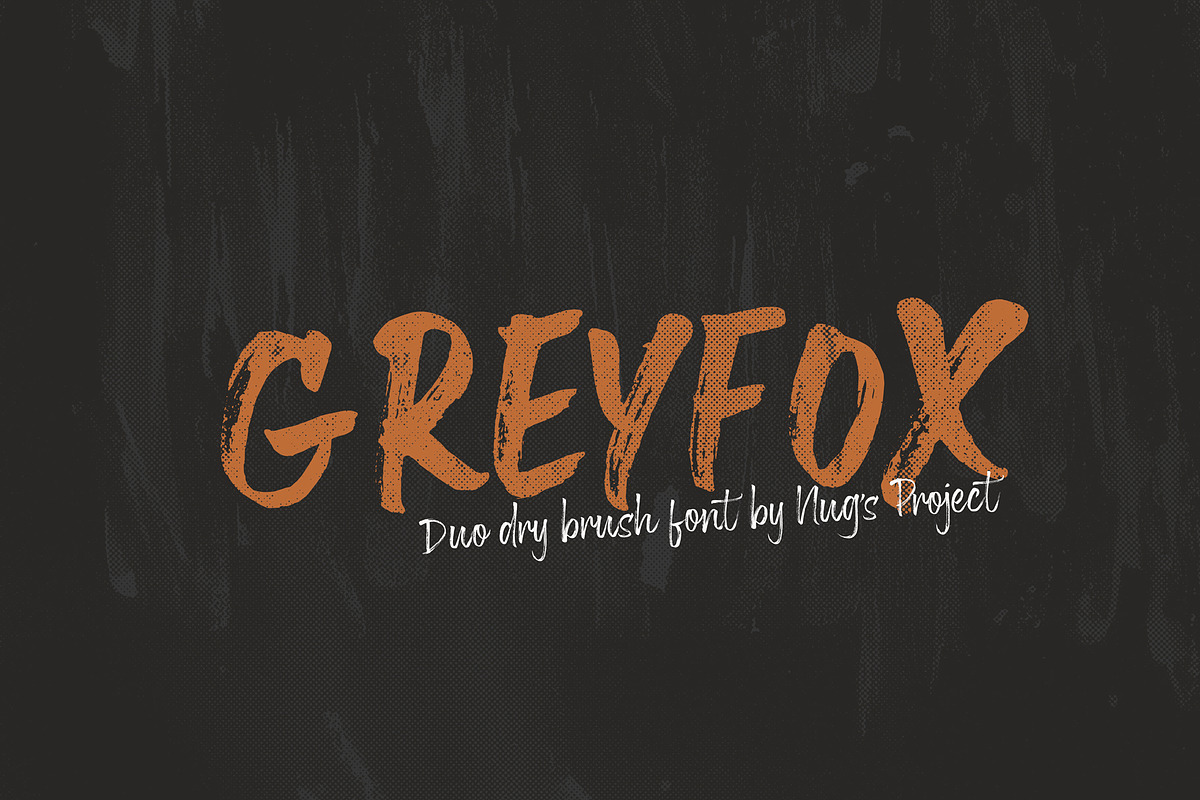 Greyfox Duo dry Brush font preview 2
