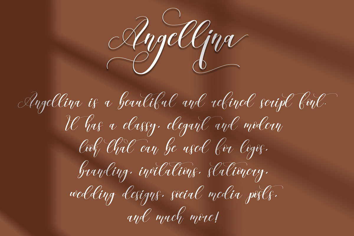 Angellina | Script font, a Script Font by Scratchones (Photo 2 of 8)