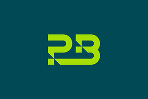 P And B Or PB Modern Monogram Logo