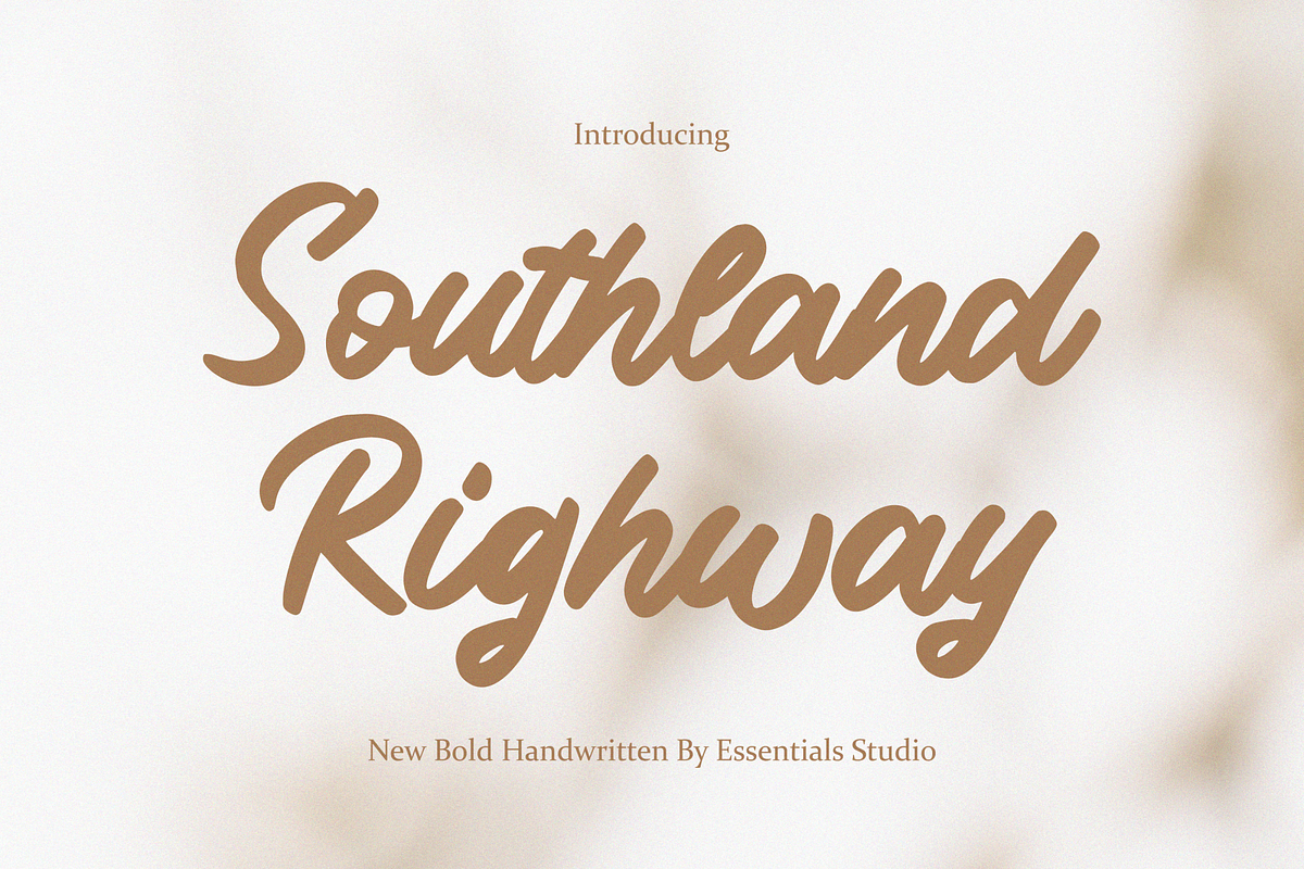 Southland Righway, a Script Font by Essentials Studio (Photo 1 of 7)