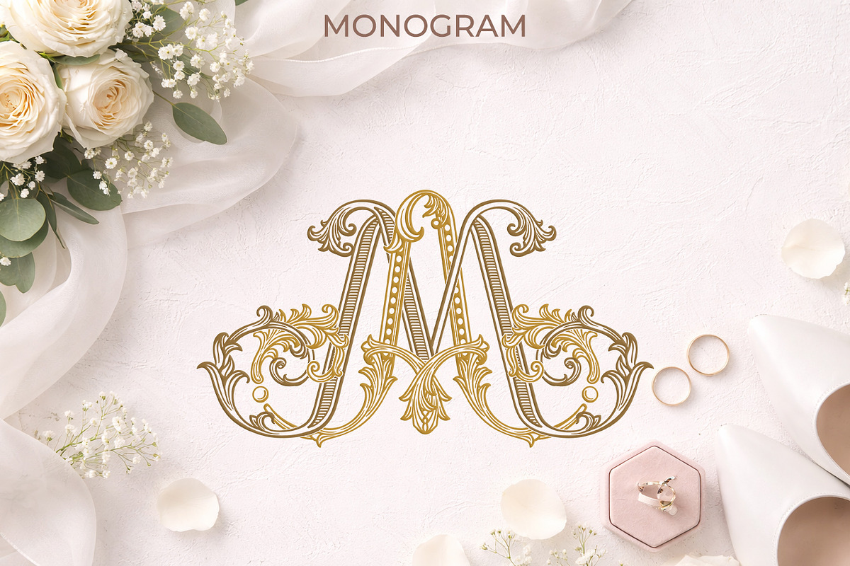MA AM Wedding Monogram Logo, a Branding & Logo Template by LogoAV (Photo 5 of 5)