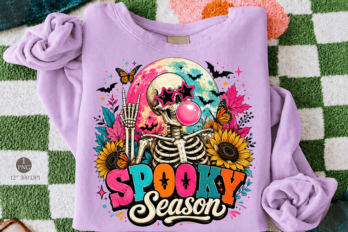 Spooky Season Skeleton PNG,, a Seasonal Illustration by Libby Wishes (Photo 1 of 3)