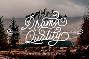 Drama Quality, a Script Font by Papermode Co. (Thumbnail 1 of 10)