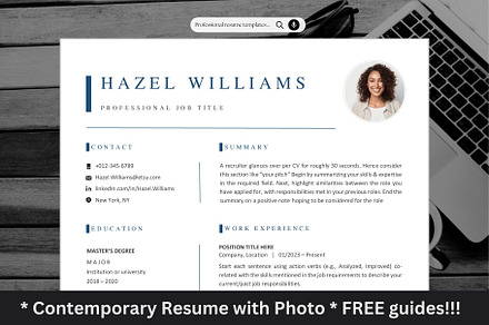 Classic Blue Resume Word & Pages