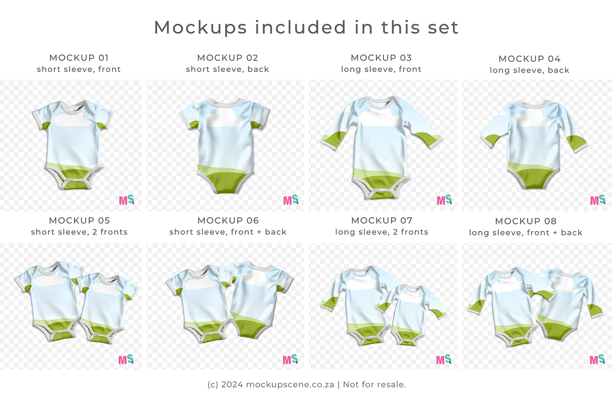 Baby One Piece Canva Smart Mockup, an Apparel Mockup by Mockup Scene (Photo 3 of 16)