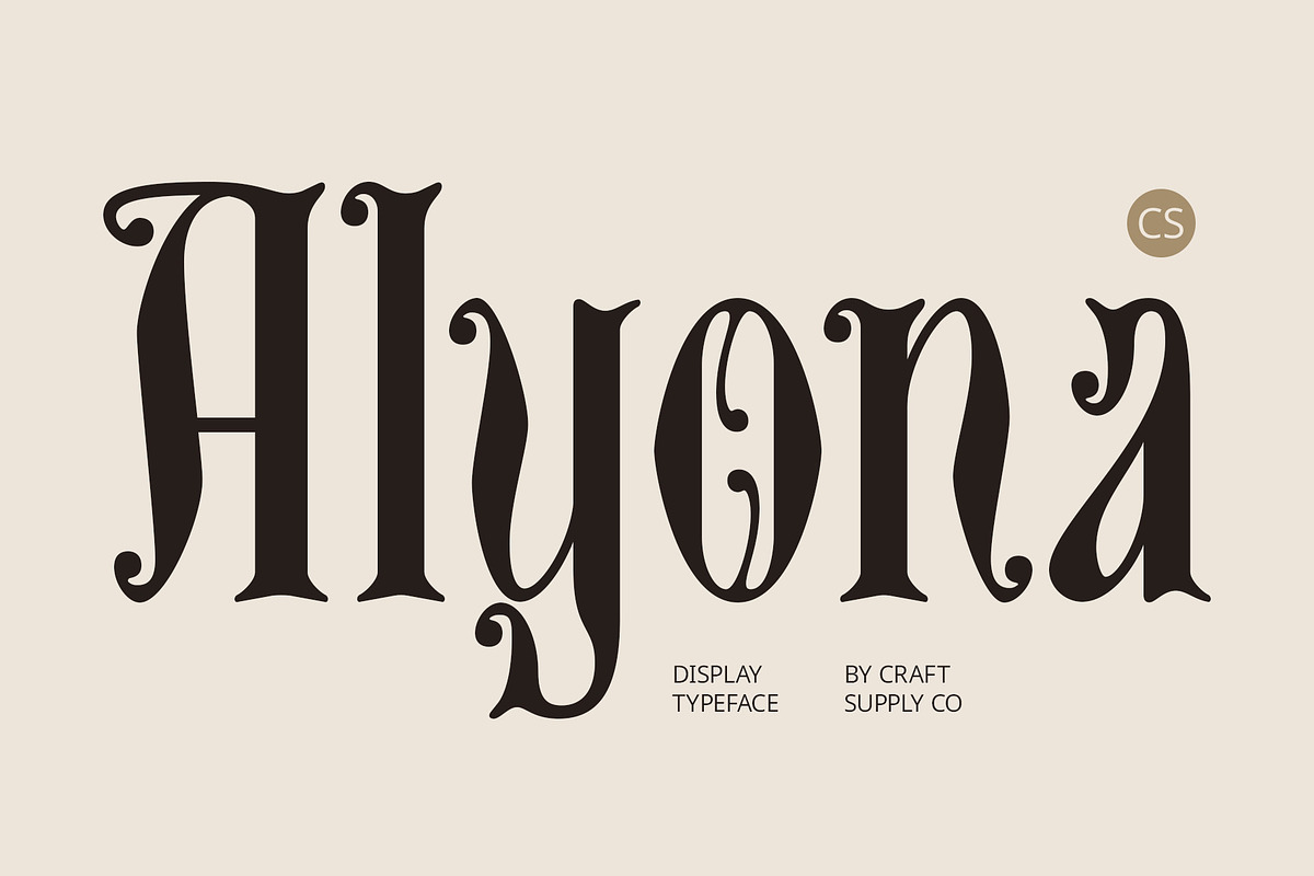 CS Alyona – Gothic Font, a Serif Font by Craft Supply Co. (Photo 1 of 8)