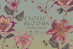 Exotic Blooms, Luxury Pattern Design