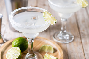 Classic margarita cocktail with lime and salt rim, a Food & Drink Photo by etorres69