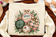 Preppy Merry Christmas Ornament PNG, a Seasonal Illustration by Canvas Craft (Thumbnail 4 of 6)