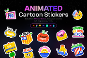 Cartoon Sticker Designs, an Emoji Icon by Prosymbols (Thumbnail 1 of 15)