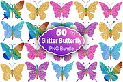 Glitter Butterfly Clipart Png, an Animal Illustration by Forhadx5 (Thumbnail 1 of 8)