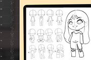 460 Procreate Chibi Stamp Brushes, a Brush Add-On by DrawingStoryShop (Thumbnail 2 of 9)