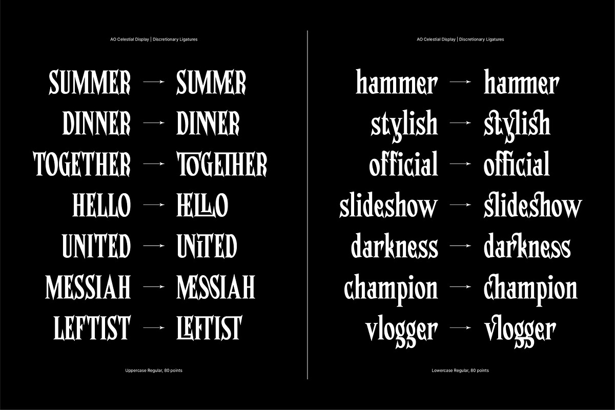 AO Celestial - Display Font, a Serif Font by OwunStudio (Photo 7 of 20)