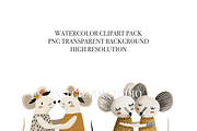 20 Sister Mouse Clipart PNGs, an Animal Illustration by Pati Charm Studio (Thumbnail 5 of 8)