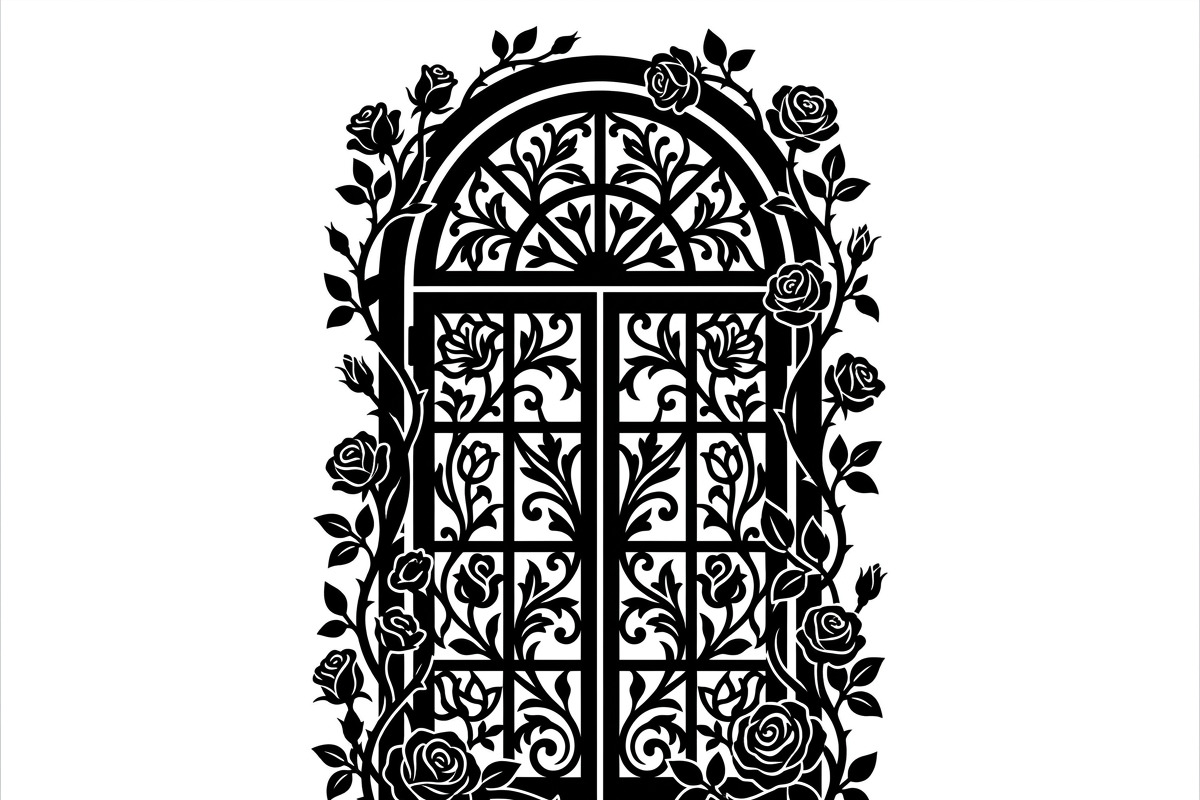 50 Floral French Window Ornament, a Decorative Illustration by Amazin_art (Photo 30 of 35)