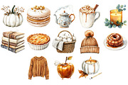 Cozy Caramel & White Fall Clipart, an Illustration by Craft Nest (Thumbnail 2 of 5)