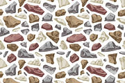 Stones and rocks seamless patterns, a Pattern Graphic by Good Studio (Thumbnail 2 of 9)