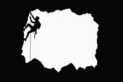Mountain Climber Silhouette Set, an Illustration by Amazin_art (Thumbnail 12 of 21)