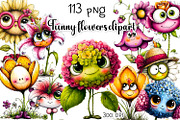 Cute Watercolor Flower Clipart Bundl, a Seasonal Illustration by ElenazlataArt (Thumbnail 1 of 4)