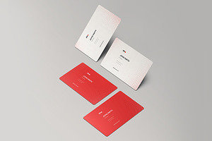 Round Corners Business Card Mockup