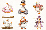 Watercolor Baby White Goose Png, an Illustration by Watercolor design (Thumbnail 2 of 4)