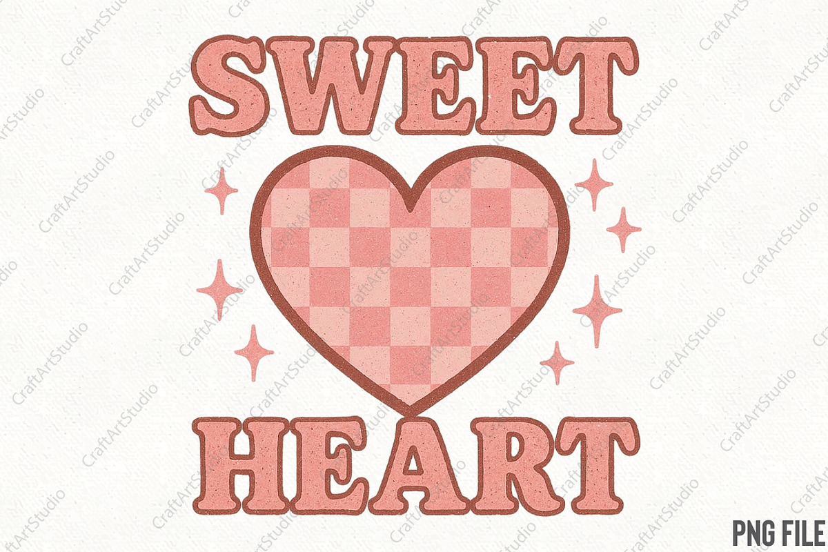 Valentine's Day Sweet Heart Varsity, an Illustration by CraftArtStudio (Photo 1 of 4)