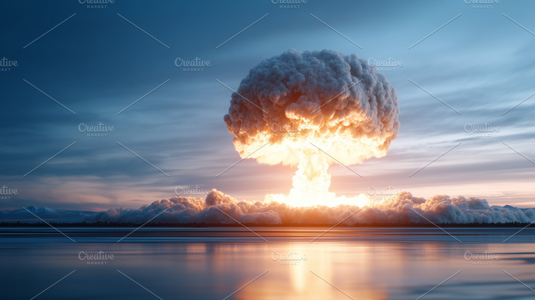 Powerful nuclear explosion creates, a Nature Photo by MistyDay