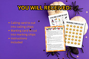 Printable Halloween Bingo Games, a Print Template by Adalin Shop (Thumbnail 4 of 6)