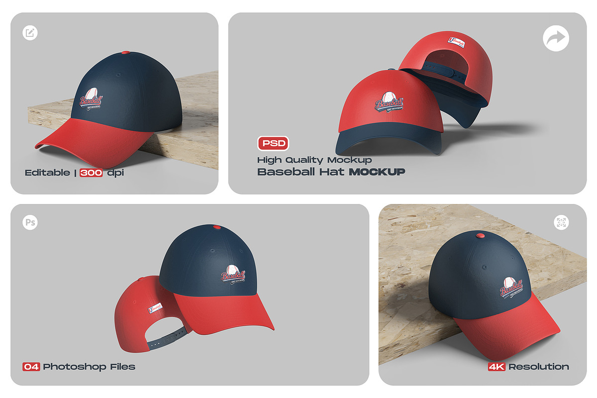 Clean Baseball Hat Mockup, a Merchandise Mockup by My Code Std (Photo 1 of 6)