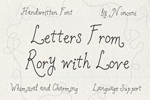 Letters From Rory Whimsical Script