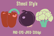 Healthy Vegetables, Vector Clip Art, a Food Illustration by Digital Sugar (Thumbnail 2 of 2)
