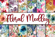 Floral Digital Paper Bundle, a Texture Illustration by OldMarket Designs (Thumbnail 10 of 13)