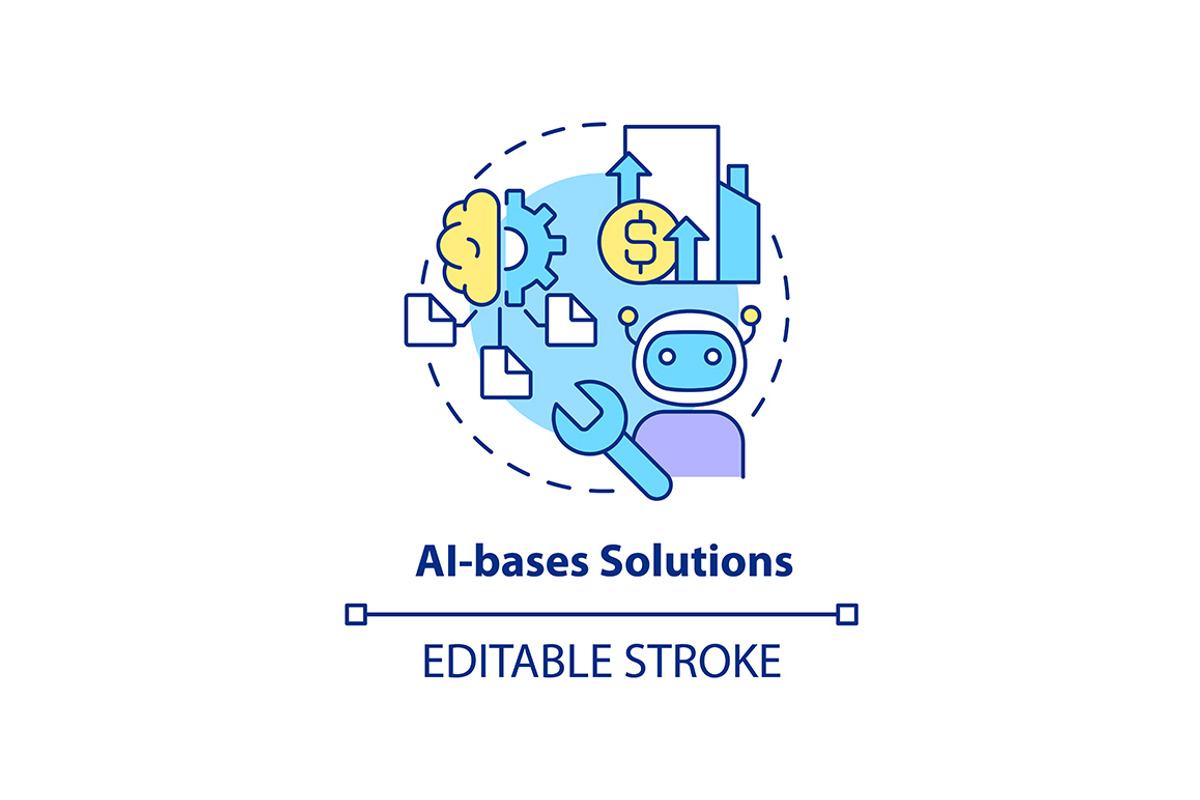 AI bases solutions concept icon, a Templates & Theme by IMG Visuals