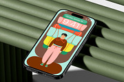 Mobile phone wallpaper bundle, a Person Illustration by Cami Draws (Thumbnail 3 of 6)