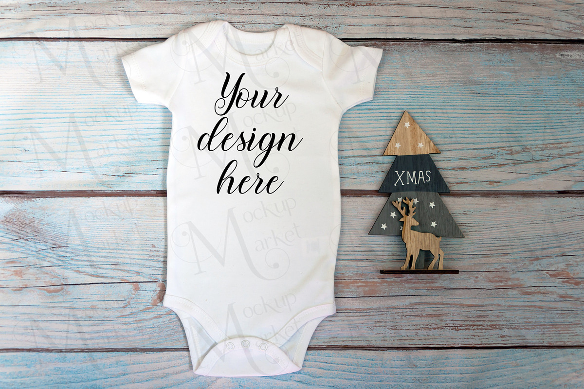 Christmas t-shirts, bodysuit mockups, a Print Template by MockupMarket (Photo 19 of 27)