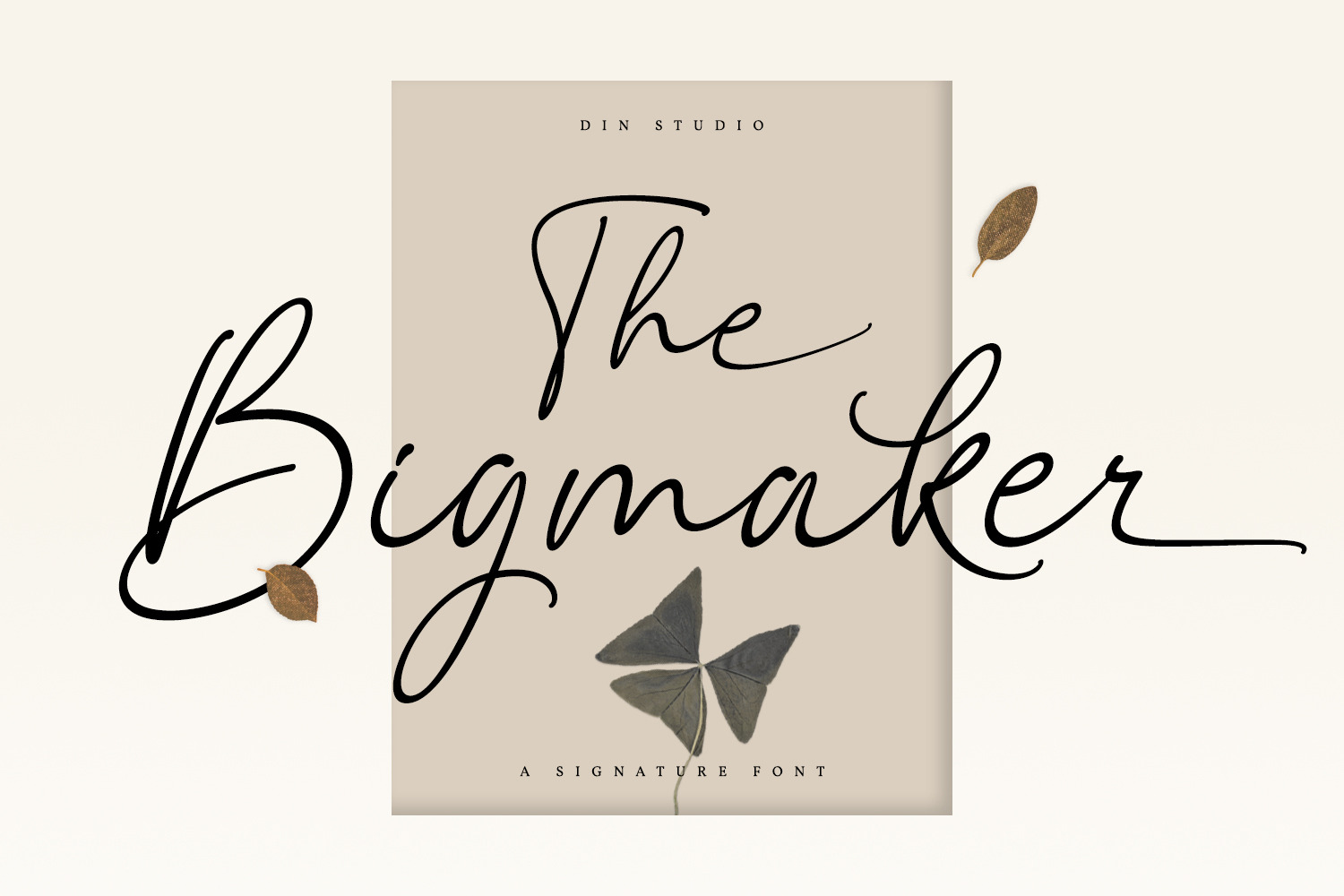 The Bigmaker, a Script Font by din-studio.com