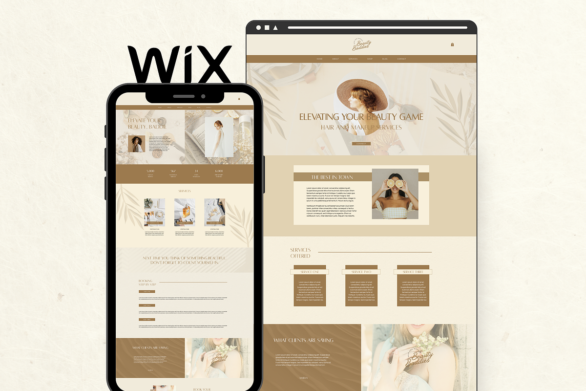 Wix Website Template Small Business, a Wix Template by Branding Babe Co. (Photo 1 of 10)