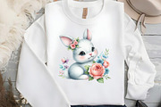 Watercolor Cute Bunny Clipart Set, an Illustration by DreamCafeArt (Thumbnail 6 of 7)