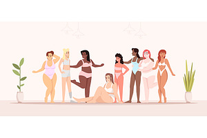 Body Positive Vector Illustration