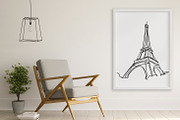Eiffel Tower Line Art Bundle, an Illustration by Adora ARTS (Thumbnail 3 of 4)