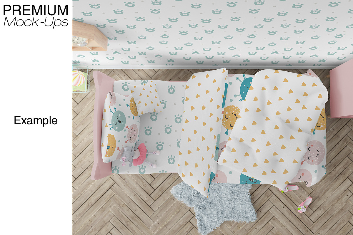 Nursery Bedding, Frame & Wall Mockup, a Household Mockup by mock-ups (Photo 22 of 23)