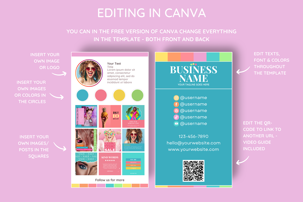 Business Card Template - Colorful, a Business Card Template by SunshineStudioBoutique (Photo 4 of 9)
