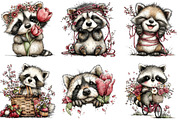 Whimsical Spring Raccoon Clipart, an Illustration by Dream Creation (Thumbnail 4 of 6)